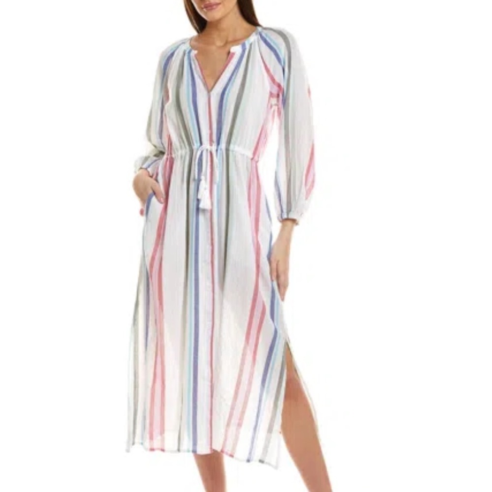 Tommy Bahama Multi Stripe Dobby Duster Cover - Up SMALL NWT